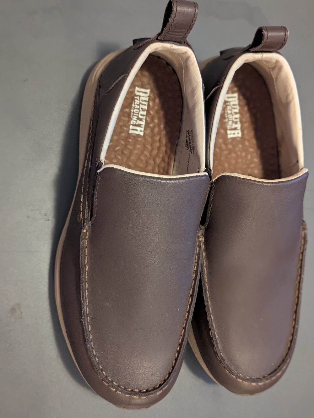 Duluth Trading Co Men's Brown Slip Ons Sz 10.5 Wide Work Shoes